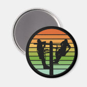 Lineman Reparatur beschädigter Power Linien Vintag Magnet (Vorderseite/Rückseite)