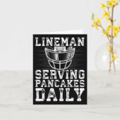 Lineman Serving Pancakes Daily Football Lineman Karte (Gelbe Blume)