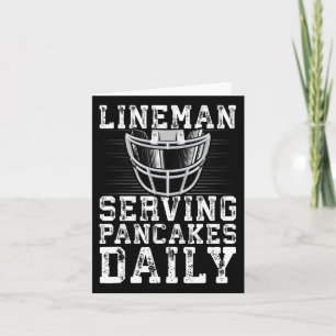 Lineman Serving Pancakes Daily Football Lineman Karte