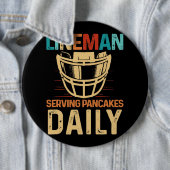 Lineman Serving Pancakes Daily Football Offensive Button (Beispiel)