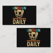 Lineman Serving Pancakes Daily Football Offensive  Visitenkarte (Vorne/Hinten)