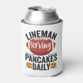 Lineman Serving Pancakes Daily Funny Football Gift Dosenkühler (Kanne Vorderseite)