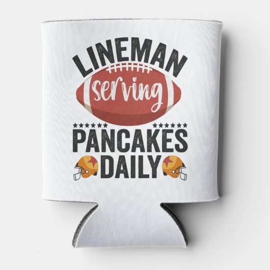 Lineman Serving Pancakes Daily Funny Football Gift Dosenkühler (Vorderseite)