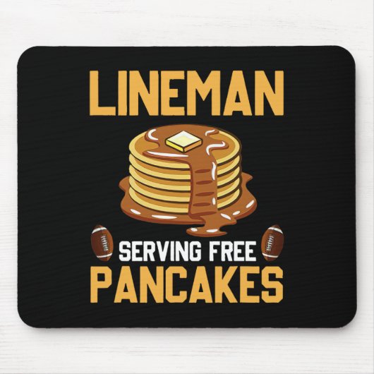 Lineman Serving Pancakes Daily Offensive Mousepad (Vorne)