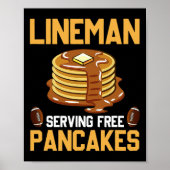 Lineman Serving Pancakes Daily Offensive Poster (Vorne)