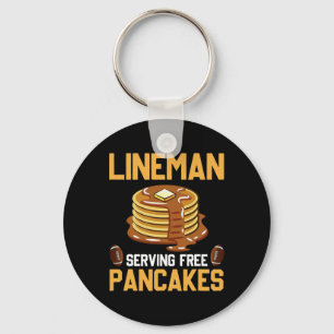 Lineman Serving Pancakes Daily Offensive Schlüsselanhänger