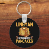Lineman Serving Pancakes Daily Offensive Schlüsselanhänger (Vorderseite)