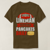 Lineman serving Pancakes Daily T-Shirt (Design vorne)