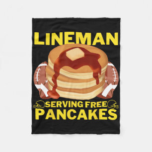 Lineman Serving Pancakes Football Lineman Fleecedecke
