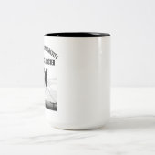 Lineman Silhouette Minimalist Electrical Worker  Zweifarbige Tasse (Mittel)