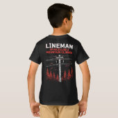 Lineman Spaß: Die Polen wie ein Bergsteiger T-Shirt (Schwarz voll)