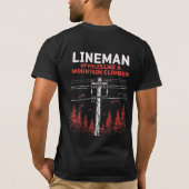 Lineman Spaß: Die Polen wie ein Bergsteiger T-Shirt (Rückseite)
