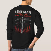 Lineman Spaß: Die Polen wie ein Bergsteiger T-Shirt (Rückseite)