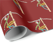 Lineman Stickman Geschenkpapier (Rolleneckpunkt)