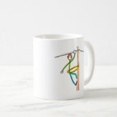 Lineman Stickman Kaffeetasse (VorderseiteRechts)
