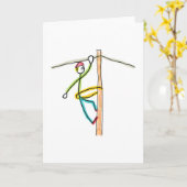 Lineman Stickman Karte (Gelbe Blume)