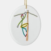 Lineman Stickman Keramik Ornament (Rechts)