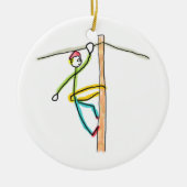 Lineman Stickman Keramik Ornament (Vorne)