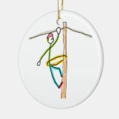 Lineman Stickman Keramik Ornament (Links)