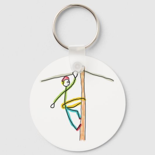 Lineman Stickman Schlüsselanhänger (Rückseite)