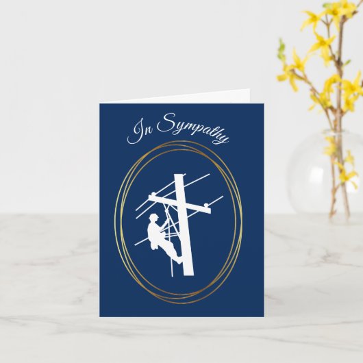 Lineman Sympathy Card Karte (Gelbe Blume)