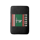 Lineman Ugly Christmas Sweater Badematte (Vorderseite Vertikal)