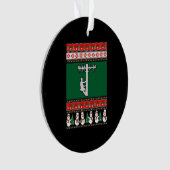 Lineman Ugly Christmas Sweater Ornament (Vorderseite)