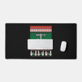 Lineman Ugly Christmas Sweater Schreibtischunterlage (Tastatur & Maus)