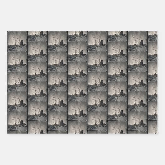 Lineman und Linefrau Themed Wrapping Paper Geschenkpapier Set (Vorderseite 3)