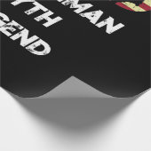 Lineman Vater Vater Myth Legend American Flag Geschenkpapier (Ecke)