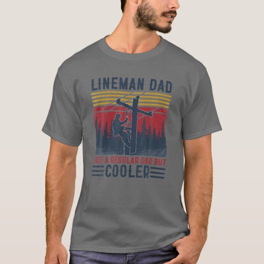 Lineman Vater wie ein regelmäßiger Vater, aber Coo T-Shirt (Vorderseite)
