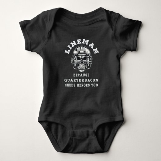 Lineman, weil Quarterbacks Helden brauchen Baby Strampler (Vorderseite)