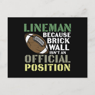 Lineman Weil Quarterbacks Postkarte