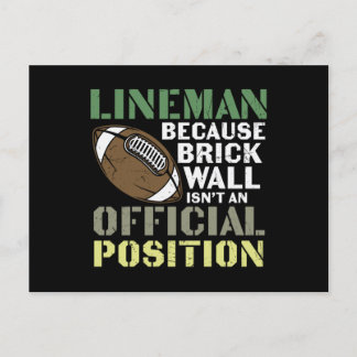 Lineman Weil Quarterbacks Postkarte