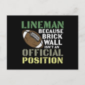 Lineman Weil Quarterbacks Postkarte (Vorderseite)