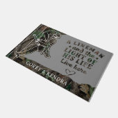 Linemans Geschenk, Hauswärmespende, Wohngestaltung Fußmatte (Schrägansicht)