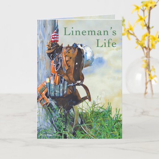 Linemans Lebenswerk und sein Gedicht Karte (Gelbe Blume)