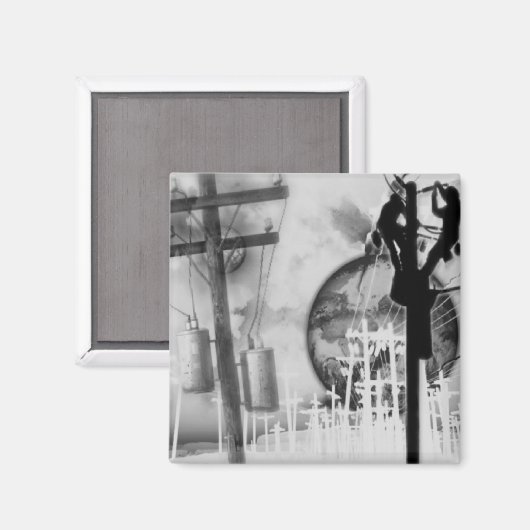 Linemans Magnet (Vorderseite/Rückseite)