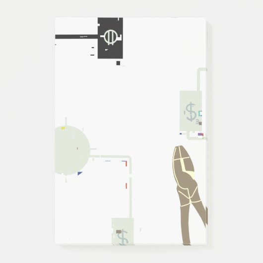 Linemans Zangen und Schaltkreise Post-it Klebezettel (Vorderseite)