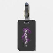 Linemen über Texas Graphic Gepäckanhänger (Rückseite vertikal)