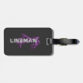 Linemen über Texas Graphic Gepäckanhänger (Rückseite horizontal)