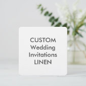 LINEN 100lb 5,25" Square Wedding Einladungen (Stehend Vorderseite)