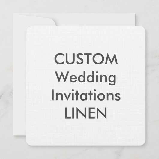 LINEN 100lb 5,25" Square Wedding Einladungen (Vorderseite)