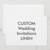 LINEN 100lb 7" x 5" Einladungen für Hochzeiten (Vorne/Hinten)