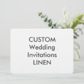 LINEN 100lb 7" x 5" Einladungen für Hochzeiten (Stehend Vorderseite)