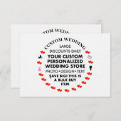 LINEN 3.5" x 5" Einladungen für Hochzeiten (Vorne/Hinten)