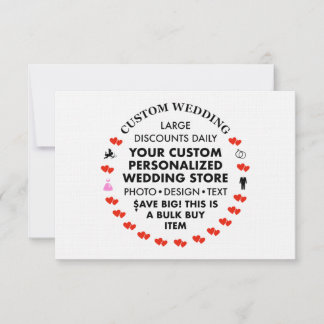 LINEN 3.5" x 5" Einladungen für Hochzeiten