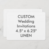 LINEN 6.25" x 4.5" Einladung zur Hochzeit (Vorne/Hinten)
