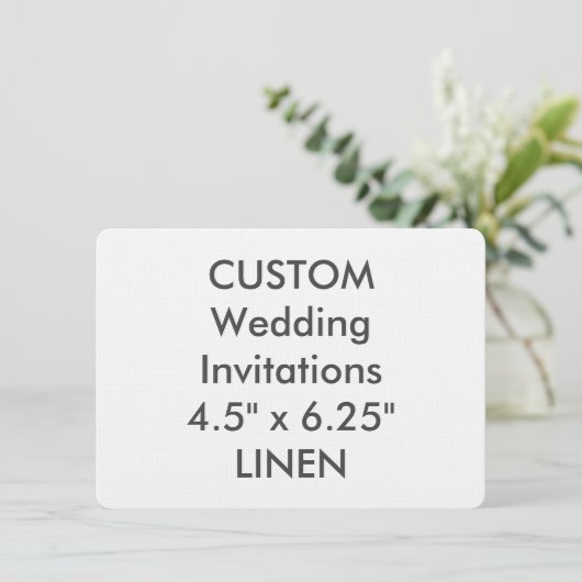LINEN 6.25" x 4.5" Einladung zur Hochzeit (Stehend Vorderseite)