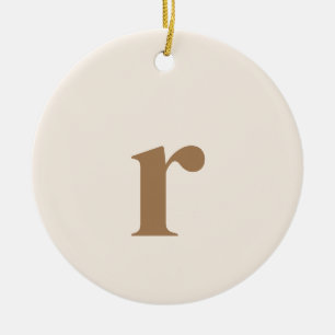 Linen-Anfangsbuchstabe Trendy Minimalistisch Keramik Ornament